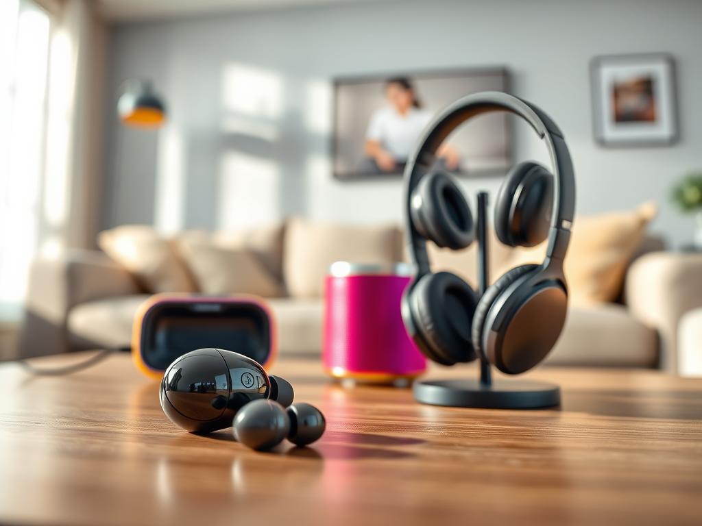 aksesori gadget audio untuk hiburan